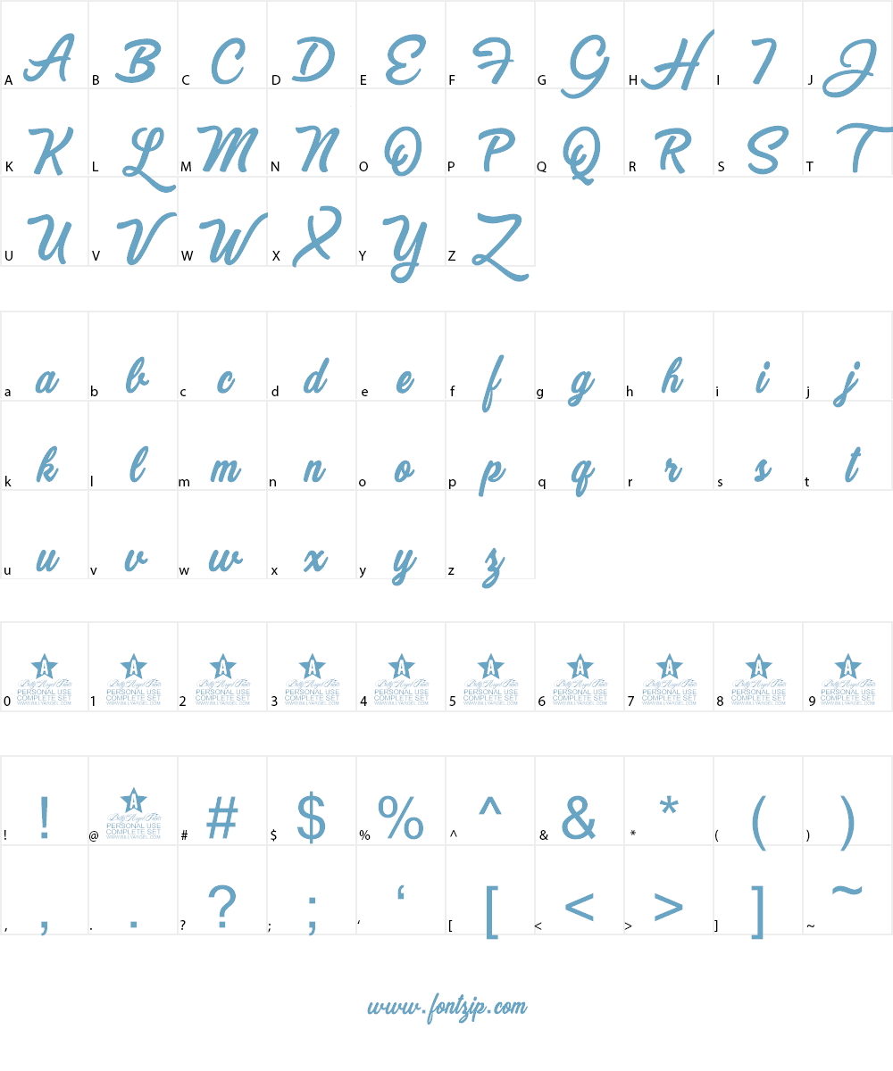 Got to be Real Personal Use Font Character